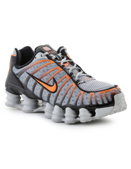 Nike nike shox tl av3595-011 lt smoke grey/bright mandarin