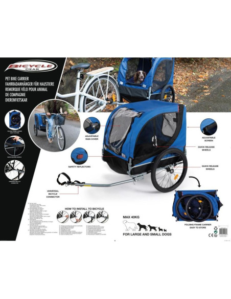 Przyczepka rowerowa dla zwierząt do 40 kg