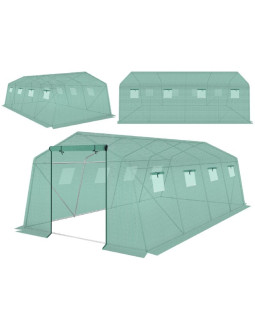 Szklarnia tunel ogrodowy 300x600x200cm pe konstrukcja stal zielony