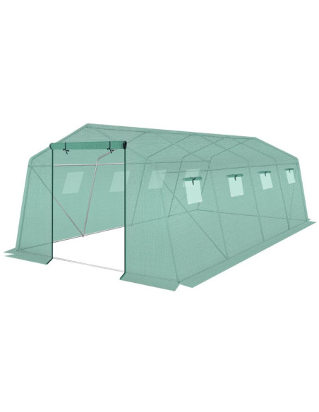 Szklarnia tunel ogrodowy 300x600x200cm pe konstrukcja stal zielony