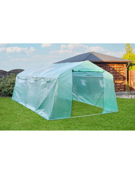 Szklarnia tunel ogrodowy 300x600x200cm pe konstrukcja stal zielony