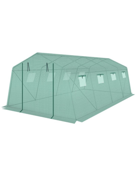 Szklarnia tunel ogrodowy 300x600x200cm pe konstrukcja stal zielony