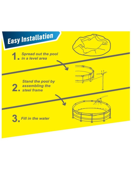 Basen stelażowy owalny 366x76cm ultra strong 12016v63