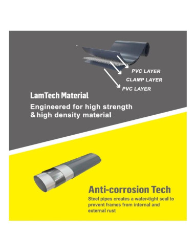 Basen stelażowy owalny 366x76cm ultra strong 12016v63