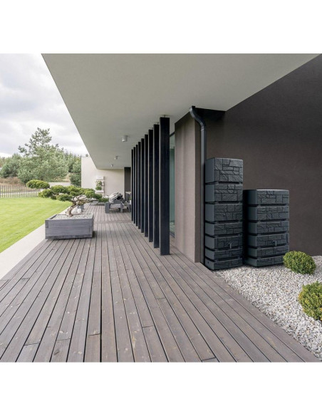 Zbiornik pojemnik na wodę deszczówkę tower stone 350l smooth gray