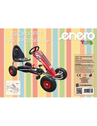 Gokart auto na pedały enero 14 czerwony