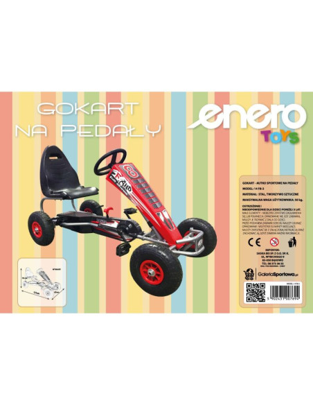 Gokart auto na pedały enero 14 czerwony