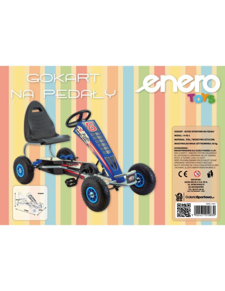 Gokart auto na pedały enero 14 niebieski