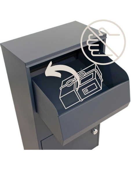 Skrzynka na przesyłki kurierskie stojąca 23x41x75cm 1068732