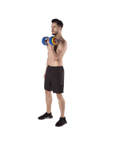 Kolorowe sztangielki z funkcją sztangi w walizce hms skc20 2 x 10 kg