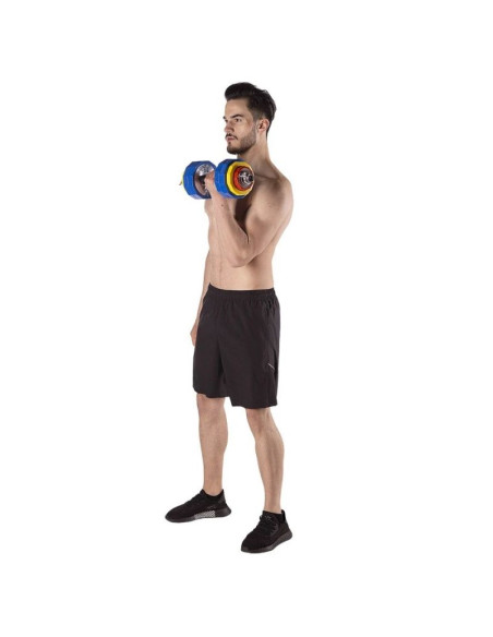 Kolorowe sztangielki z funkcją sztangi w walizce hms skc20 2 x 10 kg