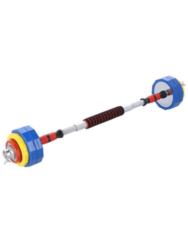 Kolorowe sztangielki z funkcją sztangi w walizce hms skc20 2 x 10 kg