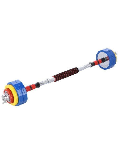 Kolorowe sztangielki z funkcją sztangi w walizce hms skc20 2 x 10 kg