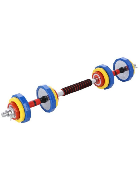 Kolorowe sztangielki z funkcją sztangi w walizce hms skc20 2 x 10 kg