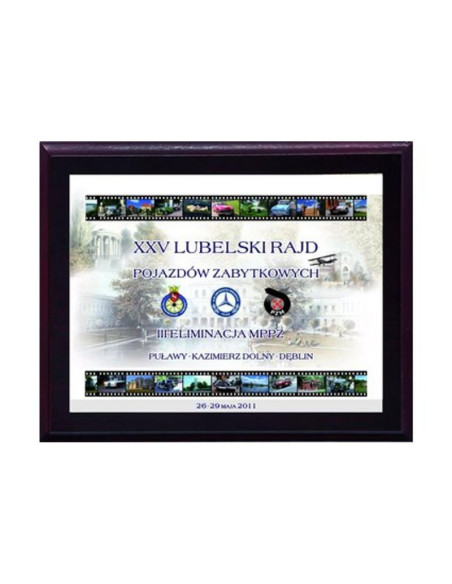 Dyplom z tworzywa sztucznego z laminatem colour touch