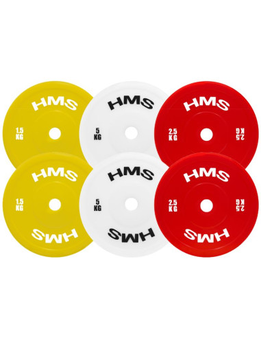 Tpp01 (2 x 1.5 kg)  yellow talerz olimpijski techniczny pe 2 x 1.5 kg hms