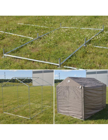 Pawilon garaż ogrodowy 1.57x2.19x1.7m szary saska garden