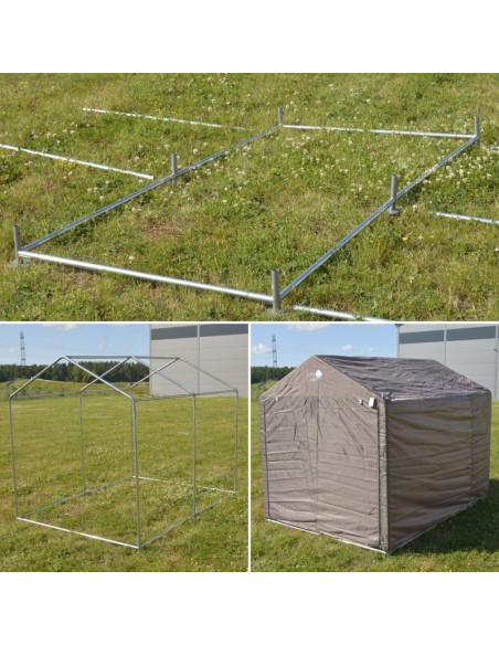 Pawilon garaż ogrodowy 1.57x2.19x1.7m szary saska garden