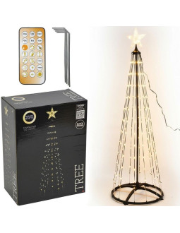Choinka dekoracyjna 550led ciepły biały 300cm black