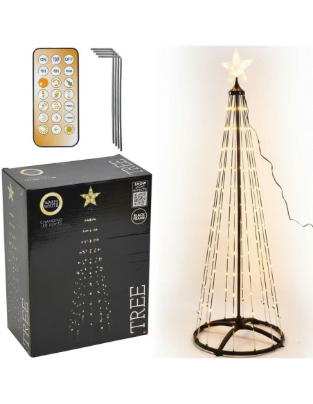 Choinka dekoracyjna 550led ciepły biały 300cm black