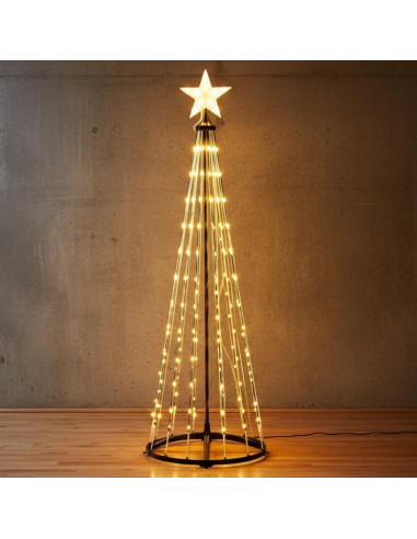 Choinka dekoracyjna 550led ciepły biały 300cm black