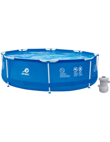 Basen stelażowy owalny z pompą filtrującą 360x76cm enero