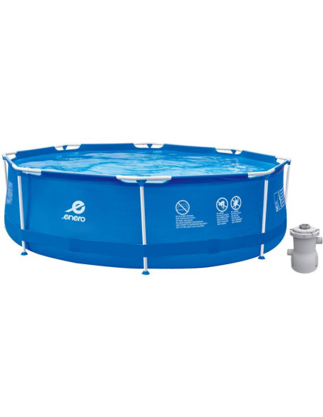 Basen stelażowy owalny z pompą filtrującą 360x76cm enero