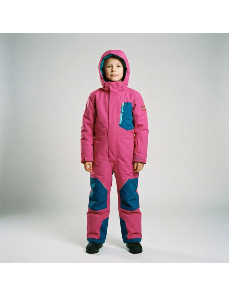 Kombinezony śnieżne + kombinezony trollkids kids isfjord snowsuit xt dla chłopca/dziewczynki (639-243)