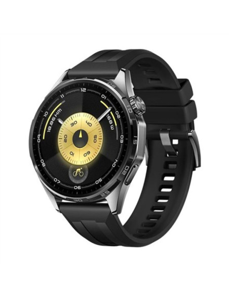 Zegarek huawei watch gt 6 46mm inteligentny z gps i amoled, wodoodporny, czarny