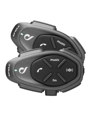 Interkom motocyklowy interphone tour hd, komplet na 2 kaski