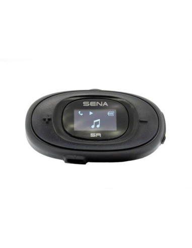 Interkom motocyklowy sena 5r-01d 5r bluetooth 5.1 700m z wyświetlaczem lcd i uniwersalnym zestawem mikrofonów na 2 kaski