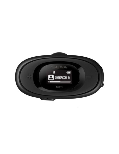 Interkom motocyklowy sena 5r-01d 5r bluetooth 5.1 700m z wyświetlaczem lcd i uniwersalnym zestawem mikrofonów na 2 kaski