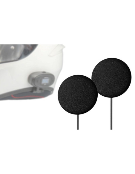 Interkom motocyklowy sena 5r-01d 5r bluetooth 5.1 700m z wyświetlaczem lcd i uniwersalnym zestawem mikrofonów na 2 kaski