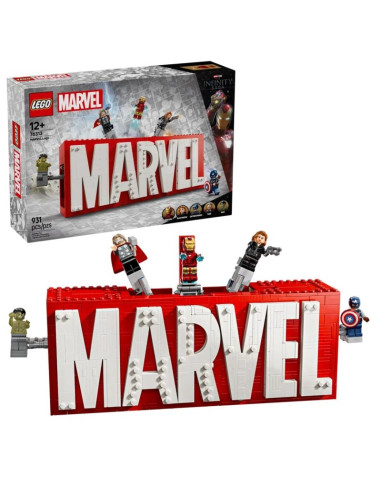 Lego marvel super heroes 76313 logo marvel z minifigurkami