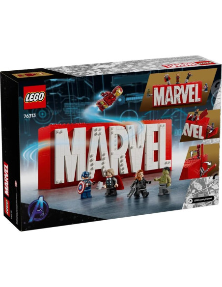 Lego marvel super heroes 76313 logo marvel z minifigurkami