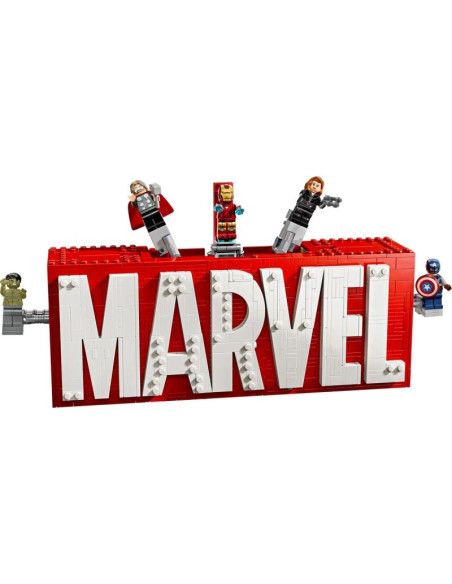 Lego marvel super heroes 76313 logo marvel z minifigurkami