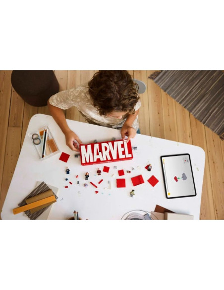 Lego marvel super heroes 76313 logo marvel z minifigurkami