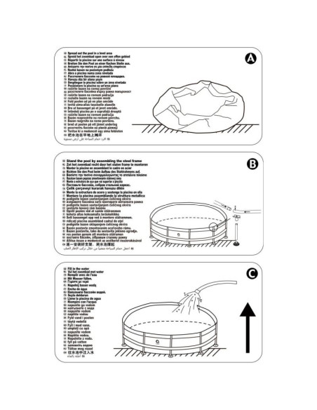 Basen stelażowy owalny 300x76cm 17798