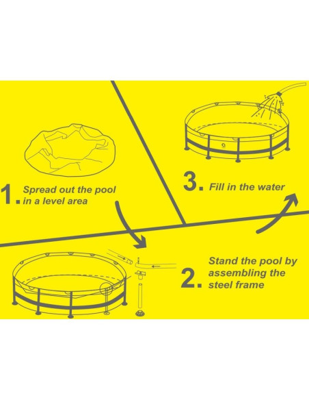 Basen stelażowy owalny 300x76cm 17798