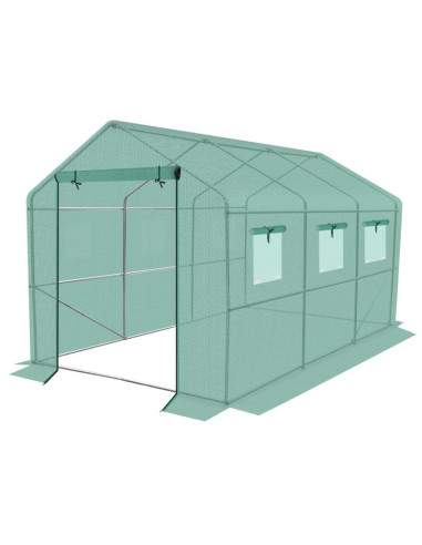 Szklarnia tunel ogrodowy 200x350x200cm pe konstrukcja stal zielona