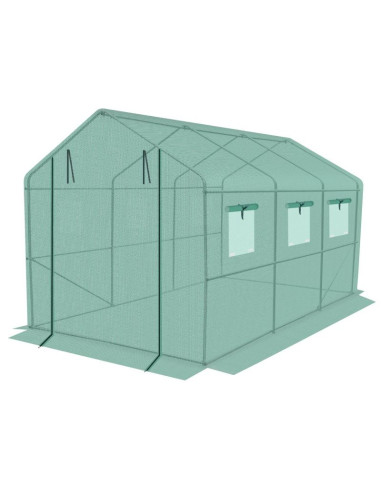 Szklarnia tunel ogrodowy 200x350x200cm pe konstrukcja stal zielona