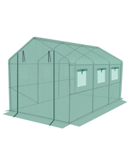 Szklarnia tunel ogrodowy 200x350x200cm pe konstrukcja stal zielona
