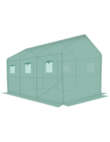 Szklarnia tunel ogrodowy 200x350x200cm pe konstrukcja stal zielona
