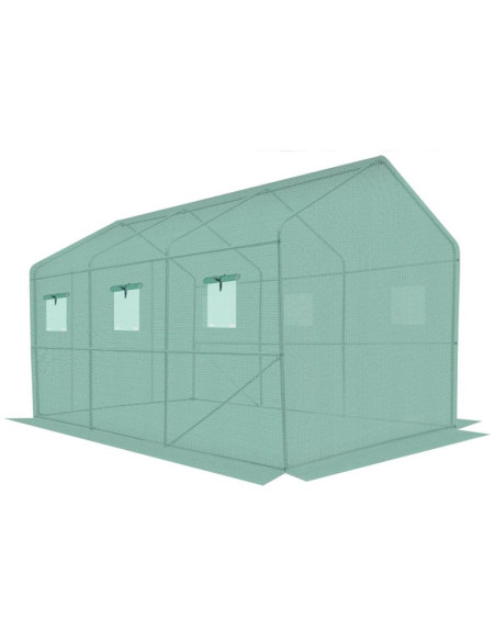 Szklarnia tunel ogrodowy 200x350x200cm pe konstrukcja stal zielona