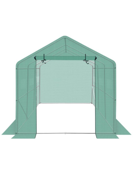 Szklarnia tunel ogrodowy 200x350x200cm pe konstrukcja stal zielona