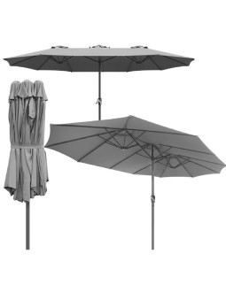 Parasol ogrodowy xxxl 2.7x4.6m szary saska garden 2