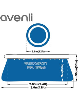 Basen rozporowy z dmuchanym kołnierzem 360x90cm 17795 2