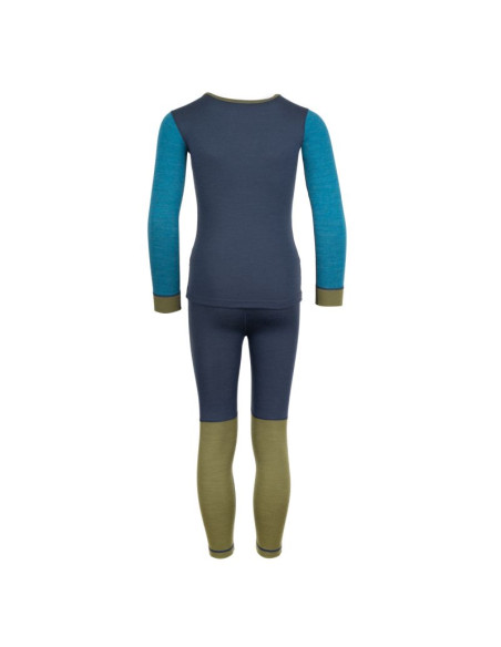 Warstwa podstawowa trollkids kids merino baselayer set ii dla chłopca/dziewczynki (644-355)