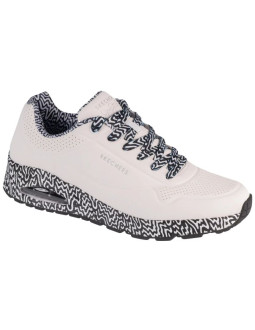 Skechers uno - stark mini drip 183518-wbk białe