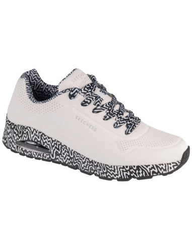 Skechers uno - stark mini drip 183518-wbk białe
